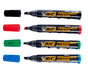 Перманентен маркер BIC комплект 4 цвята
