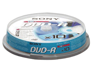 DVD диск 4.7GB<br />DVD+R SONY - шпиндел 10бр.